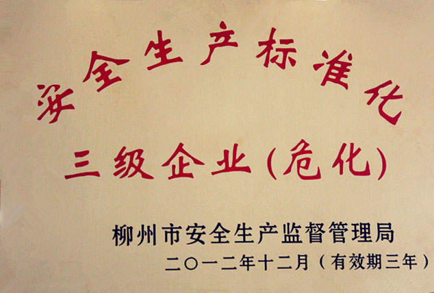 安全生产标准化三级企业（危化）